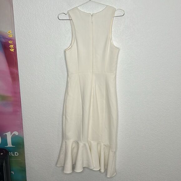 New Cinq A Sept Ruffle Angela MIDI Dress White Size 0 - Picture 7 of 16